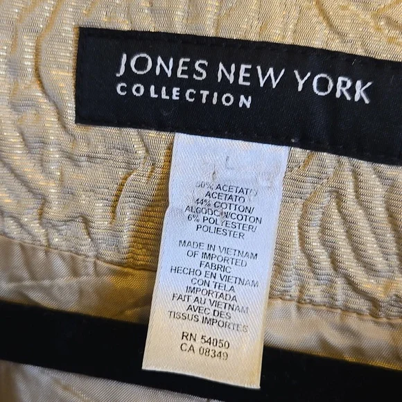 Jones N.Y.-Cream textured short cream jkt with belt Sz L - Picture 4 of 12